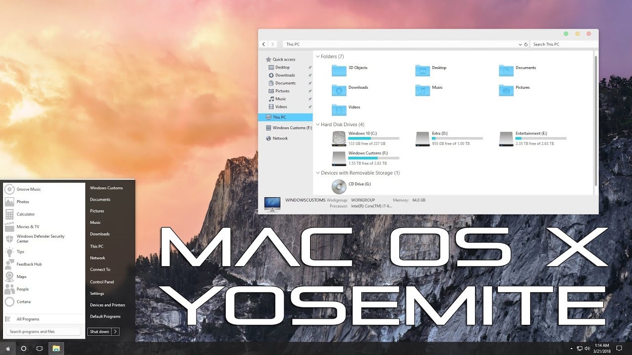Os X Yosemite For Windows Free Download